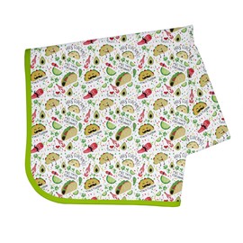BapronBaby Taco Party Splash Mat - Waterproof Catch-All for Under High Chairs, Floors, Tables, Playtime or Arts & Crafts - Machine Washable - 45" x 45”