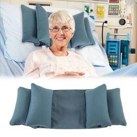 JDVBDNK Neck Wedge Stabilizer Pillow for Sleeping to Keep Head Straight, Wedge Head Positioning Pillows for Elderly, Bedridden and Disabled, Face up Posture Sleep Upright Pillow (Blue)