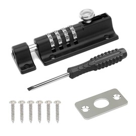 Combination-Anti-Tamper-Bolt Door Locks - Combination Locking Bolt 4 Digit Sliding Lockable Padbolt 120mm,Stainless Steel Garden Gate Lock for Sheds, Sliding Doors, and Cabinets