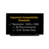 LCDBros Replacement Screen for B156HTN06.1 30 Pins FHD 1920x1080 LCD