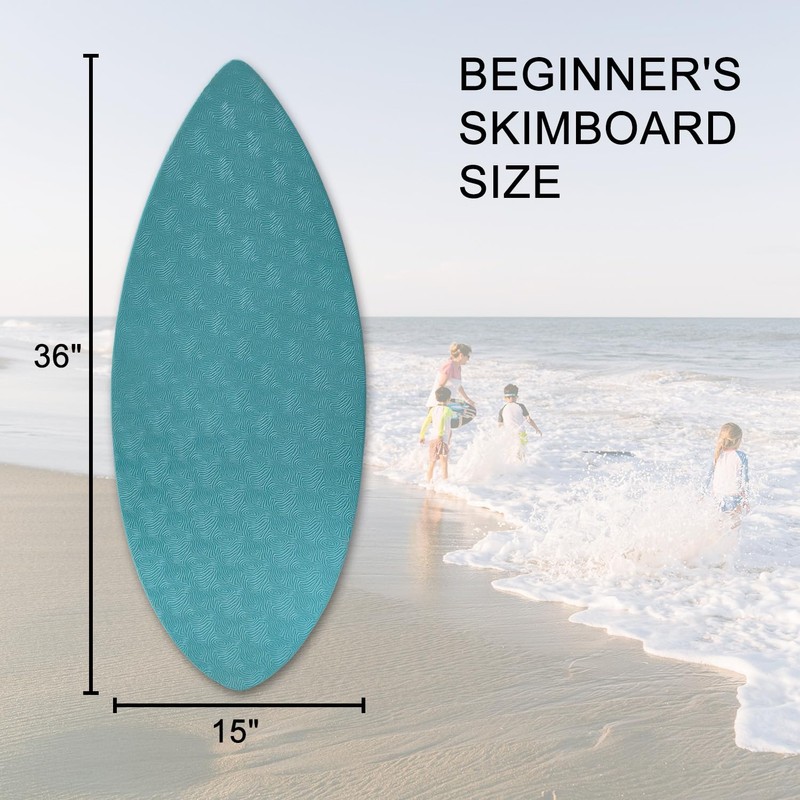 iBOARD Skipper Skimboard 36/41" – Gloss Wood Board w/ Traction