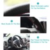 Black Perforated Leather & Suede Red Thread Auto DIY Steering