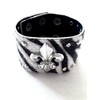 Animal Print Faux Leather Bracelet with FLEUR DE LIS Sign