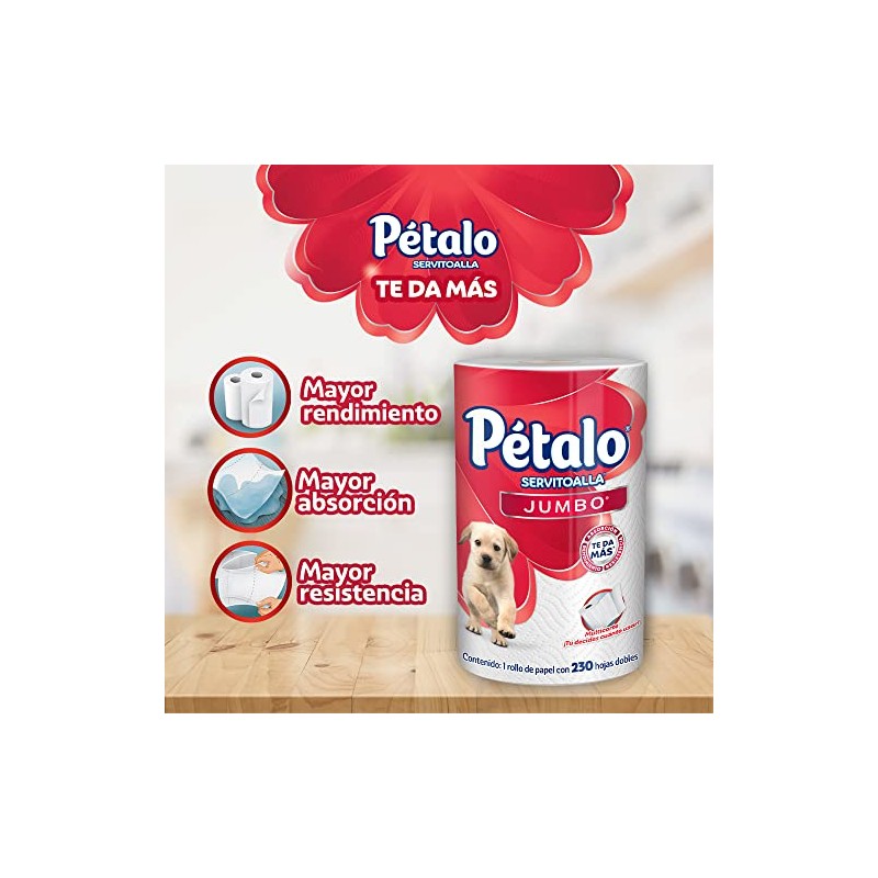 Pétalo Jumbo Multicorte Servitoalla, 1 Rollo De 230 Hojas Dobles