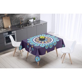 Bonamaison Kitchen Decoration, Tablecloth, 140cm x 140cm - Designed and Manufactured in Turkey