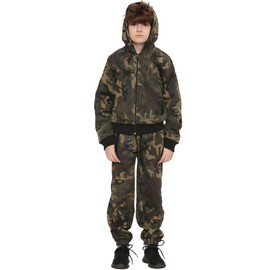 A2Z 4 Kids Kids Tracksuit Boys Girls Designer's Camouflage Print - T.S A2Z Camo Green 5-6