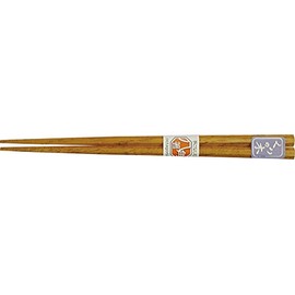 AM-MJ041 Dishwasher Safe Ended Corner Octagonal Wooden Chopsticks, Chestnut, 6.5 inches (16.5 cm), Set of 2