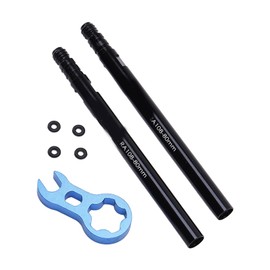 SUNGOOYUE Tire Valve Extender Kit,Tyre Valve Extension Tube French Valve Stem Extension Aluminium Alloy for Road Bicycle Bike(80mm)