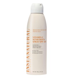 InstaNatural Skin Care Vitamin C SPF 50 Broad Spectrum Sunscreen Spray, Brightens & Hydrates, UVA, UVB Sun Protection Sunblock, with Aloe Vera & Botanicals, Aerosol Bottle, 5.5 Fl Oz