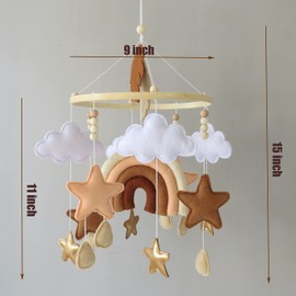 Goukurlsma Rainbow Crib Mobile Boho Baby Mobile for Crib Nursery DéCor