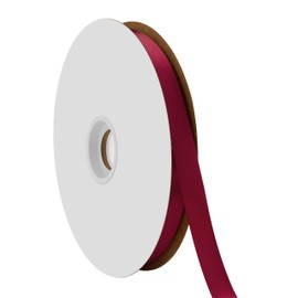 Berwick Offray 5/8" Single Face Satin Ribbon, Wine Red, 100 Yds