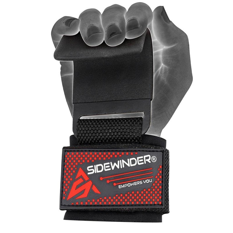 SideWinder Gym Hook Weight Lifting Straps Bar Grip Support Bodybuliding