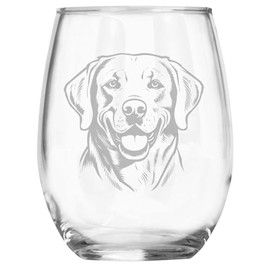Chesapeake Bay Retriever Breed Themed Engraved Stemless Wine Glass, Unique Pet Gift for Chessie Mom/Dad, Dog Lover Gifts for Her/Him