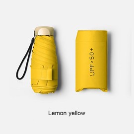 Portable Foldable Umbrella, 1 Count Lightweight Waterproof Umbrella, Rain & Sun Dual Use Umbrella for Outdoor Travel, Camping, Running, Folding Umbrella, Boyfriend Gift, Camping Accessories:_Lemon Yellow_one-size