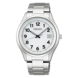 Seiko Selection S Series Watch, Pair Solar (Men's), Dial: White (Full Arabic Numerals), Bracelet Type