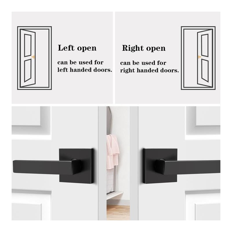 Probrico 4 Pack| Dummy Door Handles in Matte Black, Non-Turning