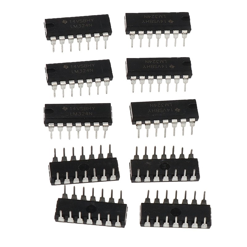 Pack of 10 LM324 N Dual 14Pin 14 Chip Dip – 14 opeanpu Low Power Consumption
