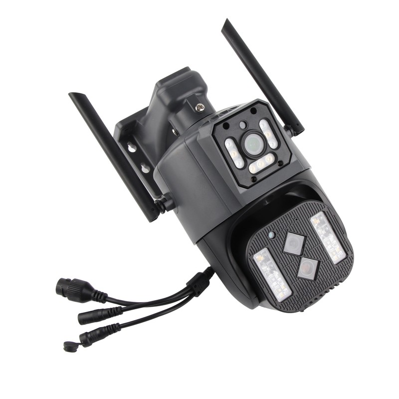 Smart Outdoor Camera 4MP Wireless Three Lens Remote Monitor Auto