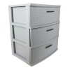 Sterilite Organizador Plástico Torre 3 Cajones Gris Multiuso Grande