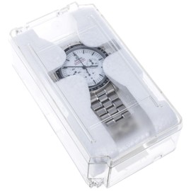 ToolTreaux 2pk Clear Plastic Watch Case Coffin Travel Essentials Jewelry Organizers and Storage