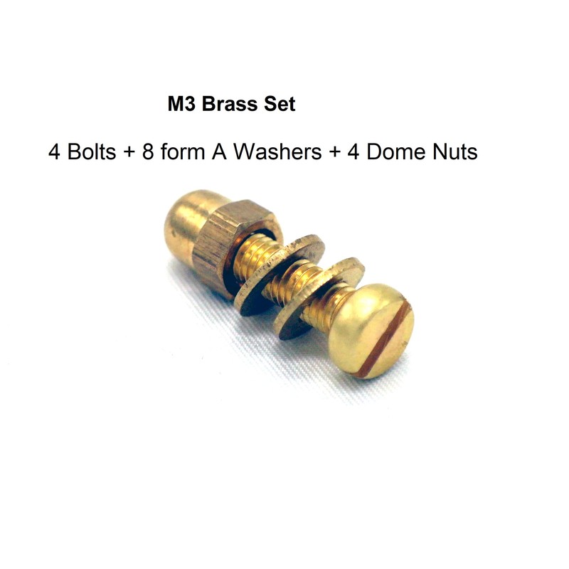 M3 Brass Sets Bolts Form A Washers and Dome Nuts