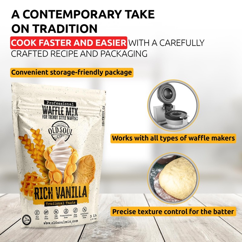 Trendy Waffle & Pancake Mix | Bubble Belgian Cone |