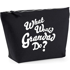 Hippowarehouse What would grandad do? printed make up cosmetic wash bag 18x19x9cm