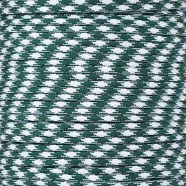 Paracord Planet 50 Foot Hanks of 550 Type III 7 Strand Paracord (Hunter Green & White 50 Feet)