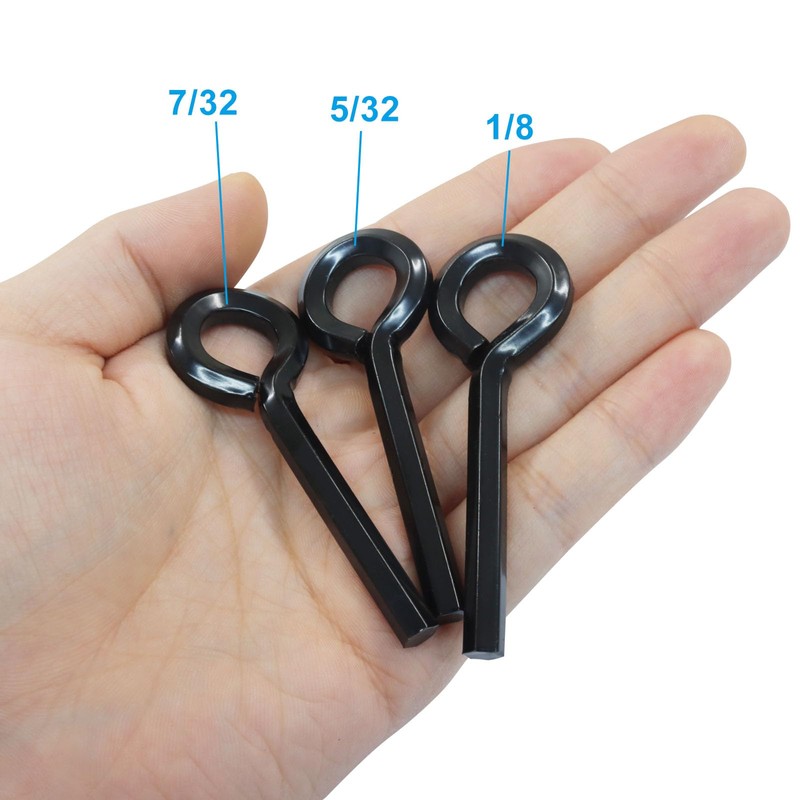 Litoexpe 15 Pcs 7/32 Inch Standard Hex Dogging Key, Metal