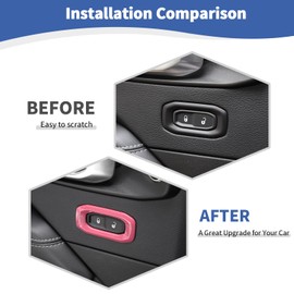 RT-TCZ para Wrangler JL - Cubierta de botón de bloqueo de puerta, color rosa para Jeep Wrangler JL JLU Gladiator JT 2018-2024, accesorios interiores rosados, 2 piezas
