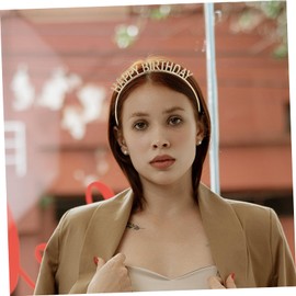 Baluue 10pcs Birthday Party Headbands Gold Silver Celebration Hairbands Lightweight Comfortable Headpieces for Women Teens Festival Accessories