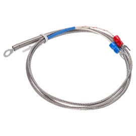 sourcing map K Type Thermocouple Temperature Sensor PT100 5mm Ring High Temperature Probe 3.3ft Wire 0 to 600°C(32 to 1112°F) Stainless Steel