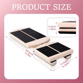 Asaiy Ankle Balance Board, Wooden Foot Strengthener Trainer, Single Foot Stability Board, Ankle Strengthening Exerciser & Posture Corrector for Plantar Fasciitis, Sprained Ankle, Valgus & Varus Relief