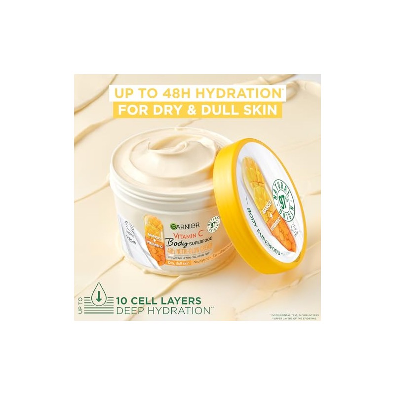Garnier Body Butter Vitamin C Nutri Glow Hydration For Dry