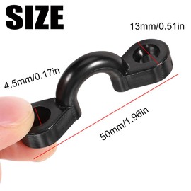 20pcs Kayak Deck Rigging Kit Black Nylon Eye Straps Sturdy Bungee Deck Loops Tie Down Pad Eye with Stainless Steel Screw Accessories for Canoe Boat Kayak Deck Rigging