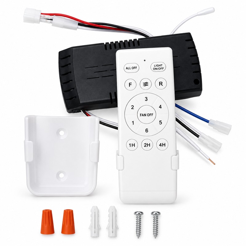 Universal 6-Speed DC Ceiling Fan Remote Control Kit with Receiver