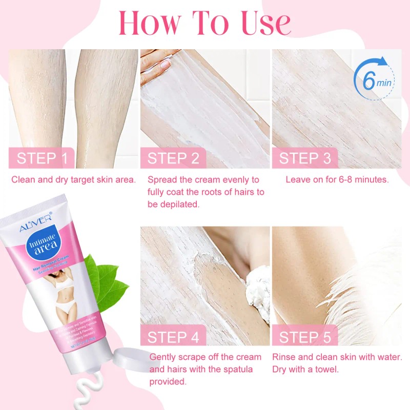 Crema Depilar Mujer Indolora Fórmula Sensible Areas Intimas