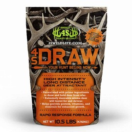 Advanced Wildlife Solutions | 4S Draw | High Intensity Deer Attractant | 10 LB Bag | Long Range Lure| Strong Aroma & Flavor | 2X Protein | No Mixing Required | Rapid Response Formula | Hunting