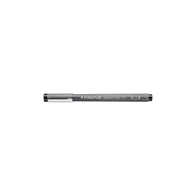 Staedtler 308 01-9 Pigment Liner Black 0.1mm 10 Rollerball Pens