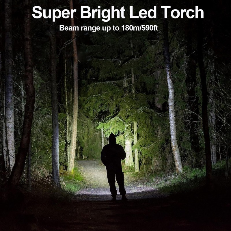 POCKETMAN Mini Flashlights, 9 LED Flashlights and Handheld Flashlight, with
