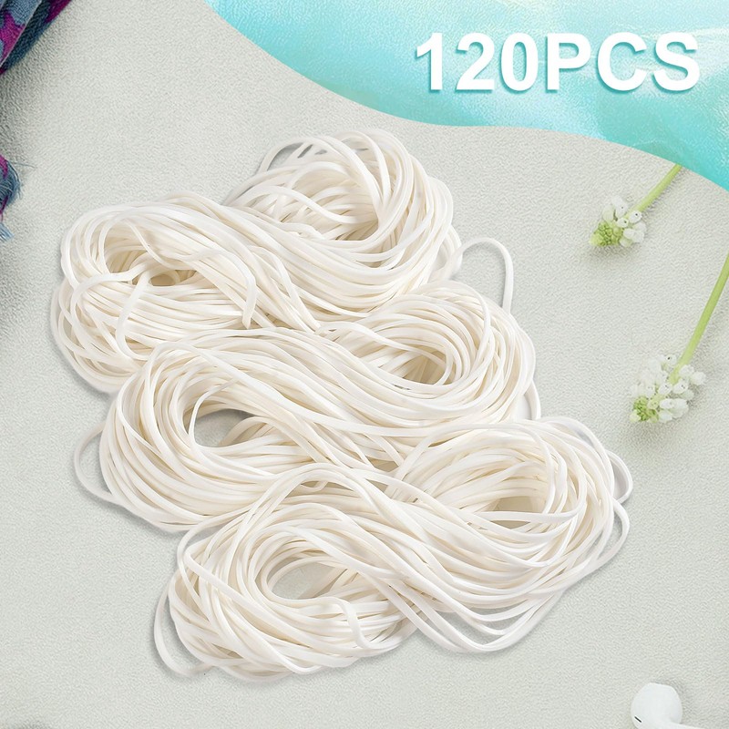 KJAHLAL Large Rubber Bands, 120 Pcs Big Rubber Bands, 7x1/8