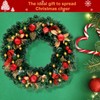 17 Inches Artificial Christmas Wreath with Lights - Decorated with