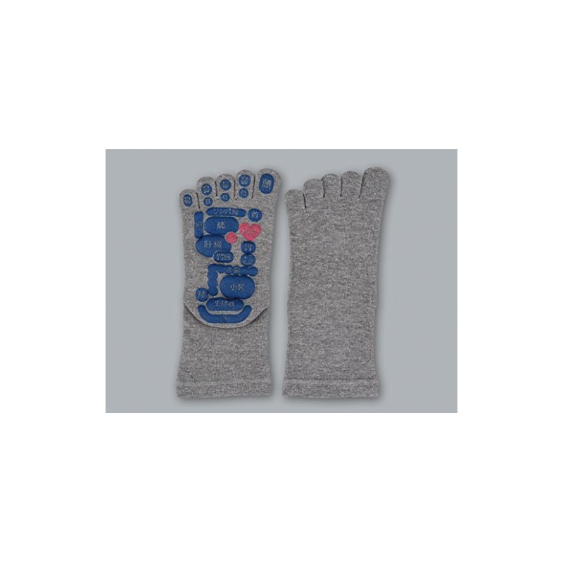 MIKASA TSUBO Recipe Urn Map Five Toe Socks (Gray)