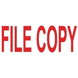 Colop"File Copy" Green Line Word Stamp - Red