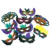 ~ 10 ~ Mardi Gras Feather Masks ~ Assorted Styles