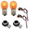 Memiuyelay 2Pcs DRL Daytime Running Light Turn Signal Lamp Bulb