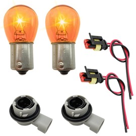 Memiuyelay 2Pcs DRL Daytime Running Light Turn Signal Lamp Bulb and Socket Holder with Wires Fit for Jeep Renegade 2014 2015 2016 2017 2018 2019 2020 2021