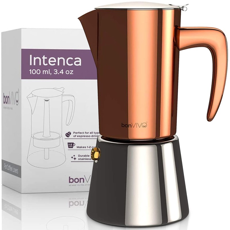 BonVivo Intenca Stainless Steel Espresso Maker