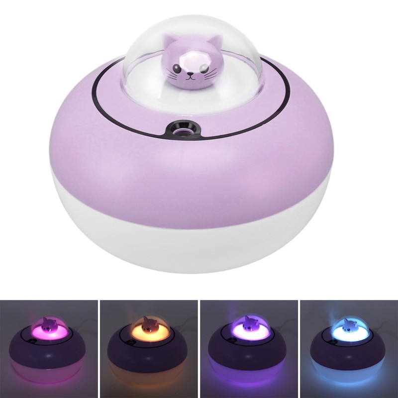 Mini Humidifier Cute Cat Sculpture Portable Quiet Desktop Air Humidifier