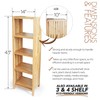 ToiletTree Products Deluxe Bamboo Freestanding Bathroom Organizing Shelf, 5-Tier Shelf